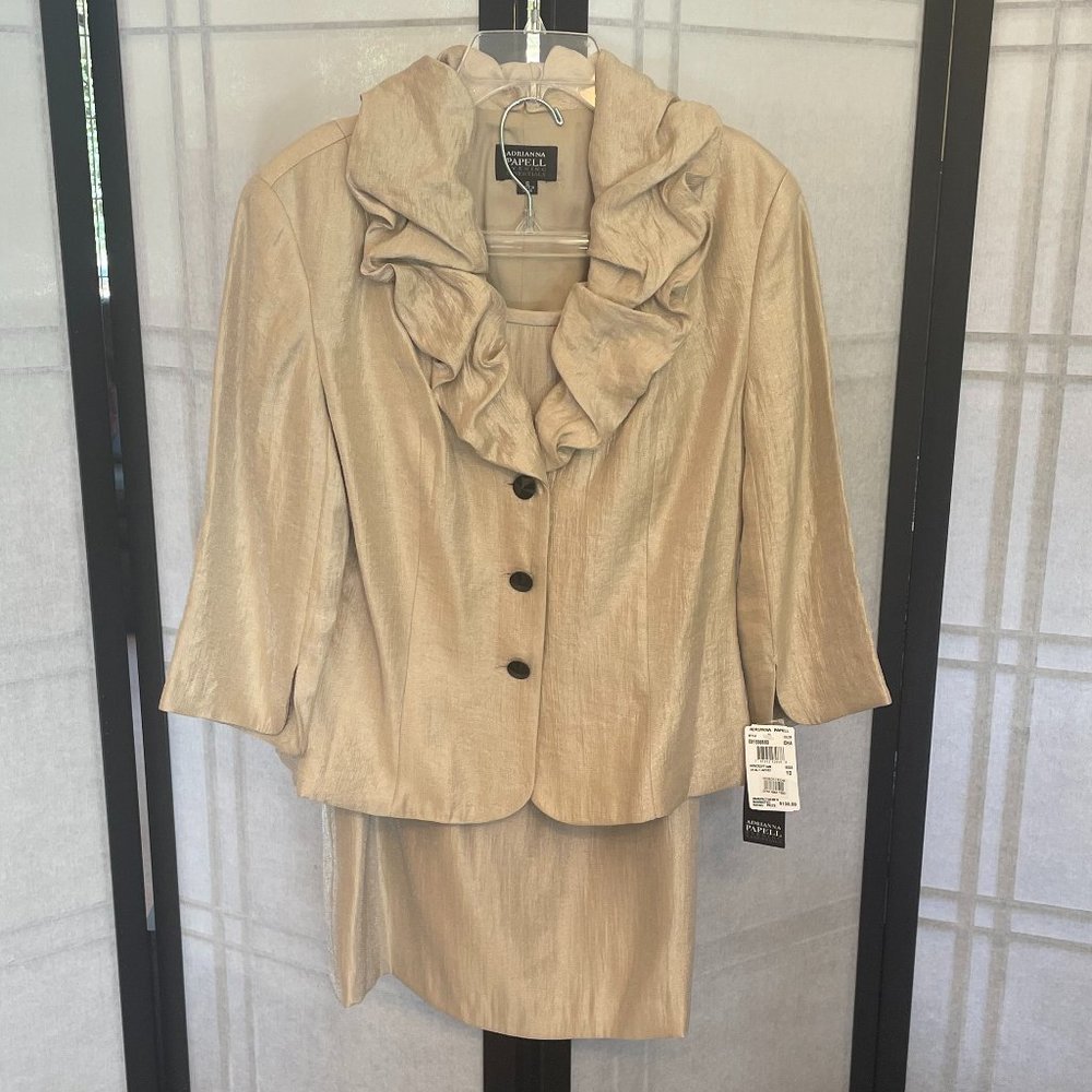 Adrianna Papell 2 Piece Suit Blazer and Skirt Mother of the Bride Set